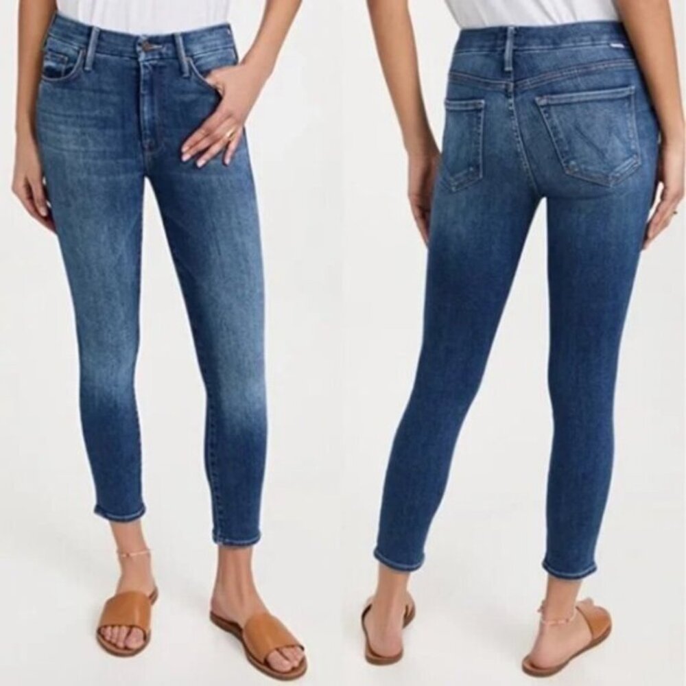 MOTHER JEANS The Looker Crop Jeans Stretch Denim Medium 24 Let's Just Be Friends